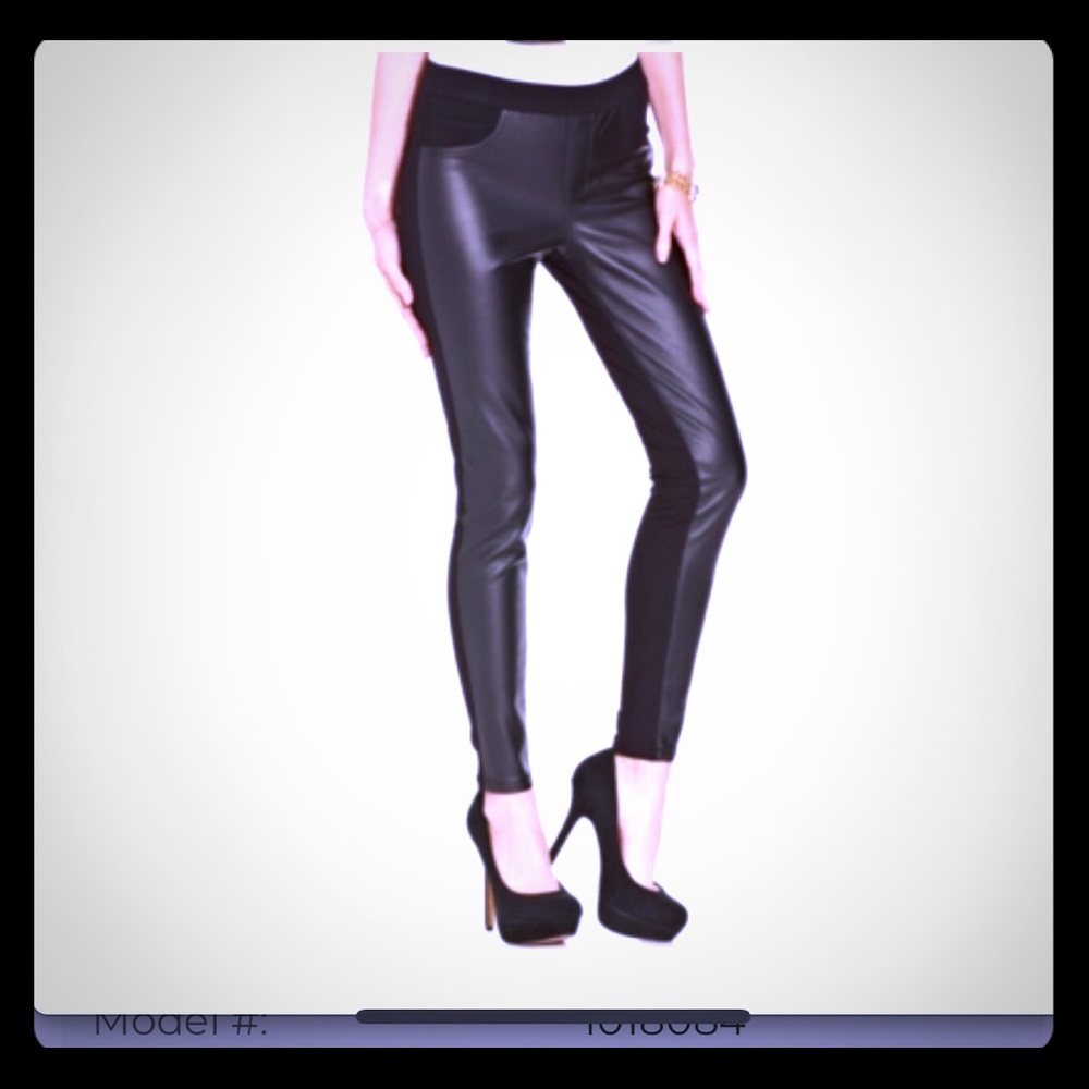 Tinseltown Juniors Pants, Skinny Faux-Leather